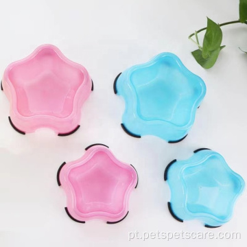 Candy Color Water and Food Platpl Dog Bowl